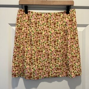 Mango Floral Lucy Mini Skirt Size Medium